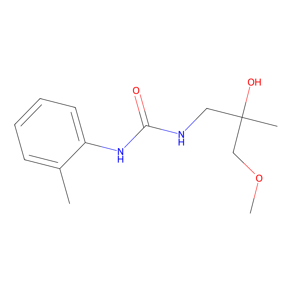 1-(2-Hydroxy-3-methoxy-2-methylpropyl)-3-(o-tolyl)urea molecular structure, CAS 1334373-96-4