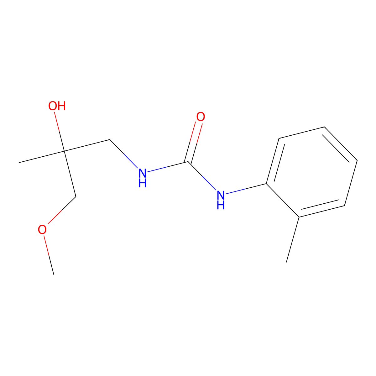 1-(2-Hydroxy-3-methoxy-2-methylpropyl)-3-(o-tolyl)urea molecular structure, CAS 1334373-96-4