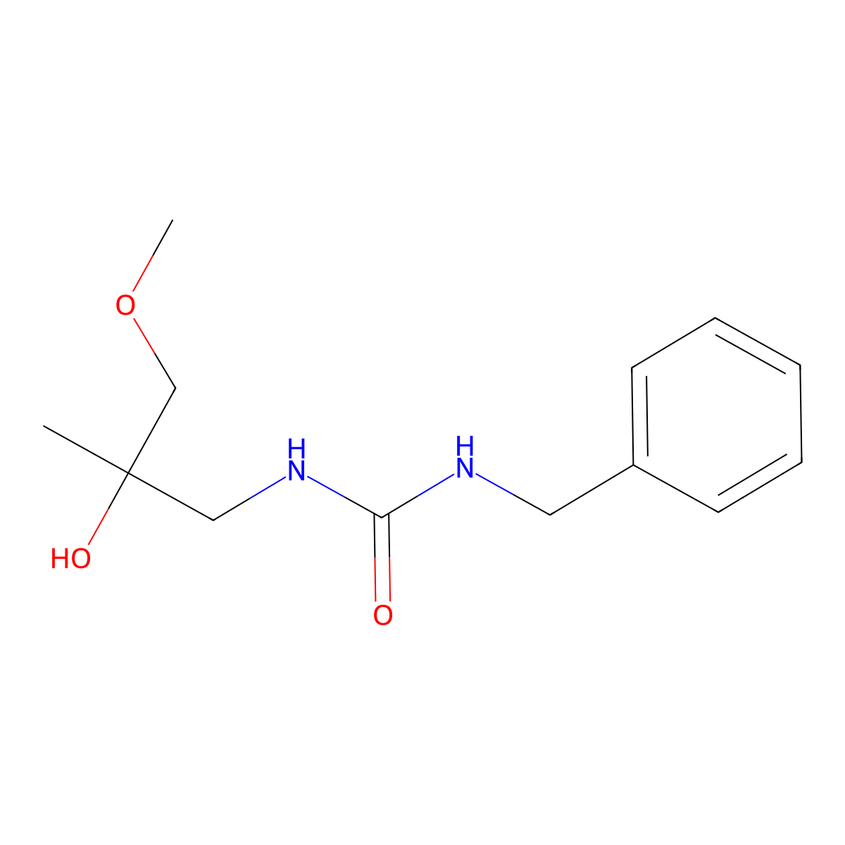 1-Benzyl-3-(2-hydroxy-3-methoxy-2-methylpropyl)urea molecular structure, CAS 1334374-72-9