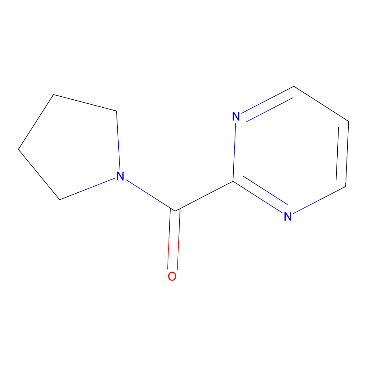2-(Pyrrolidine-1-carbonyl)pyrimidine molecular structure, CAS 1334374-95-6