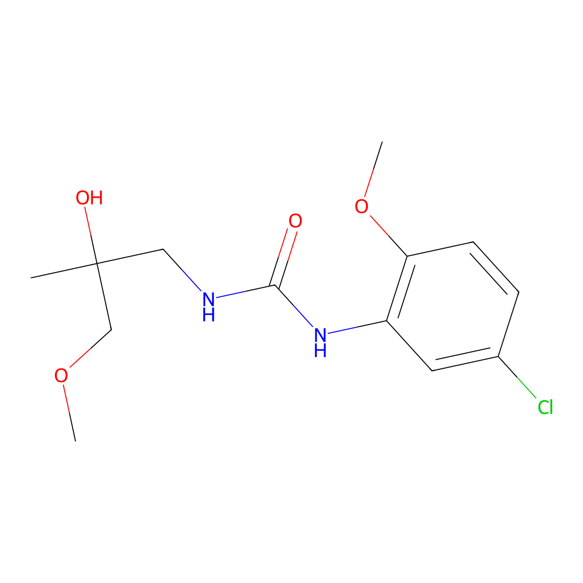 1-(5-Chloro-2-methoxyphenyl)-3-(2-hydroxy-3-methoxy-2-methylpropyl)urea molecular structure, CAS 1334375-02-8