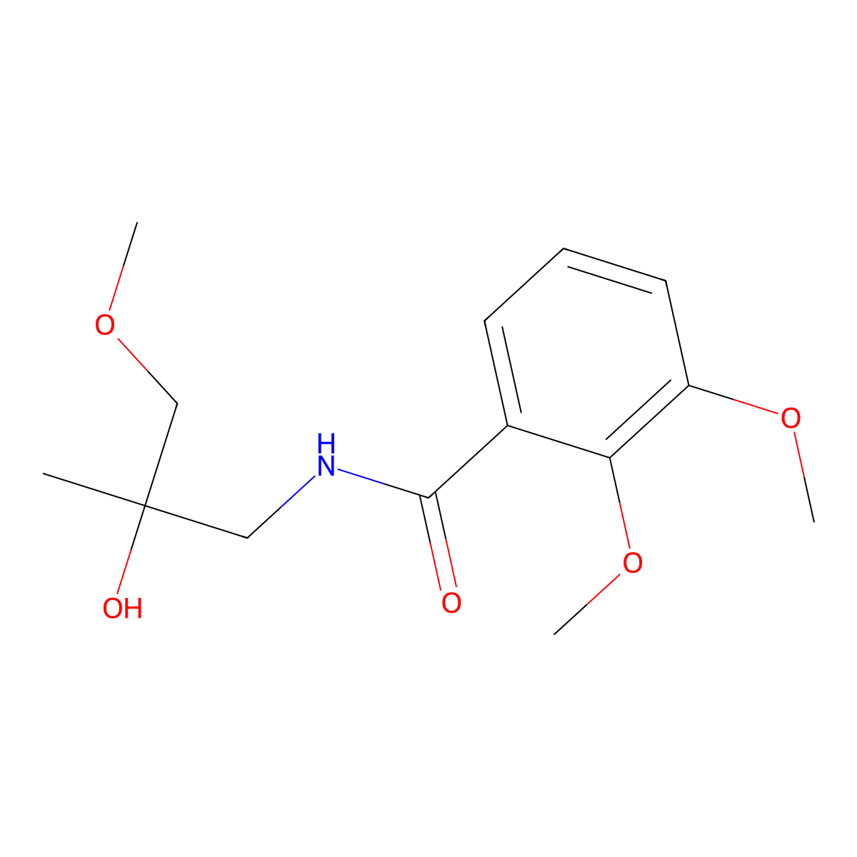 N-(2-hydroxy-3-methoxy-2-methylpropyl)-2,3-dimethoxybenzamide molecular structure, CAS 1334375-11-9