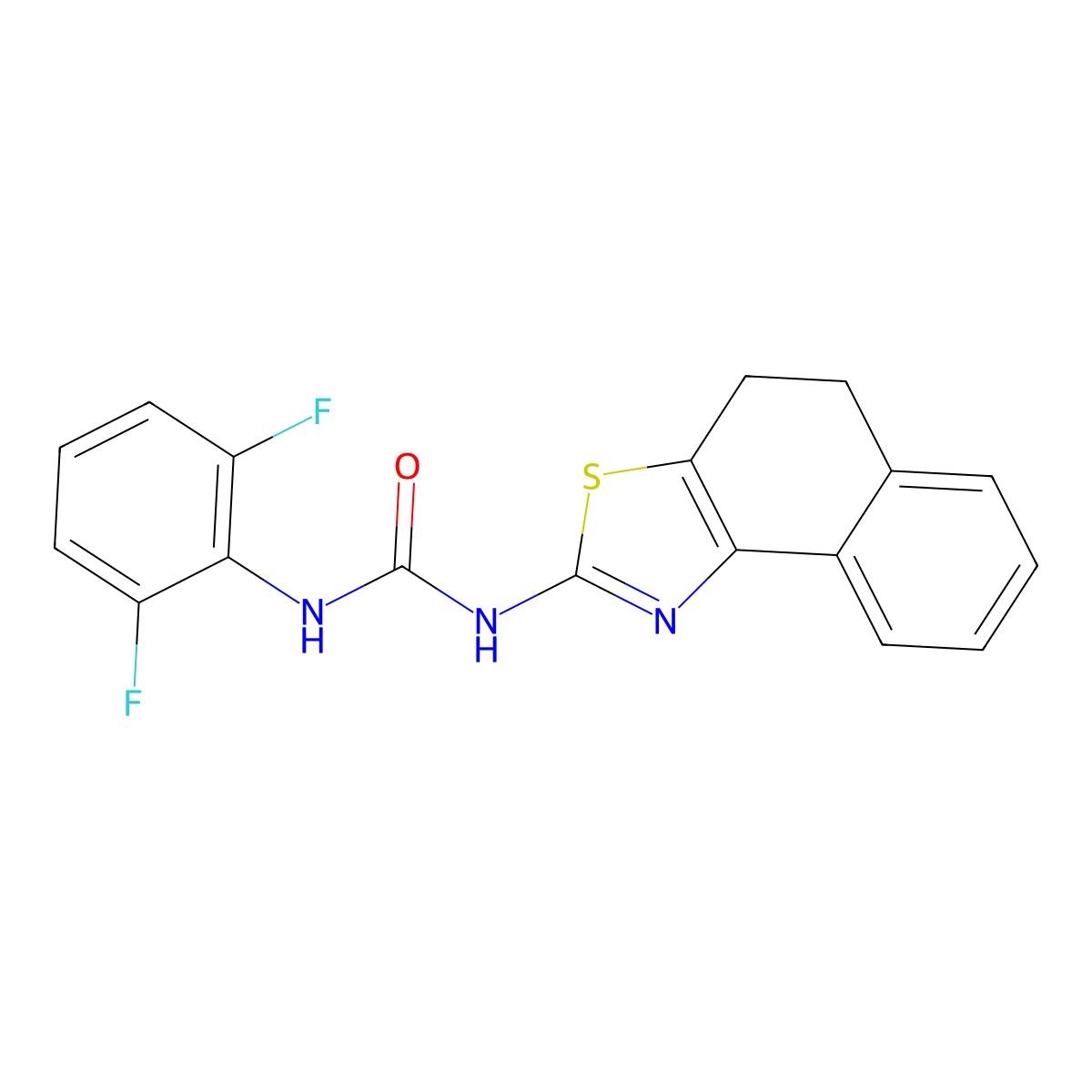 1-(2,6-Difluorophenyl)-3-(4,5-dihydronaphtho[1,2-d]thiazol-2-yl)urea molecular structure, CAS 1334375-24-4
