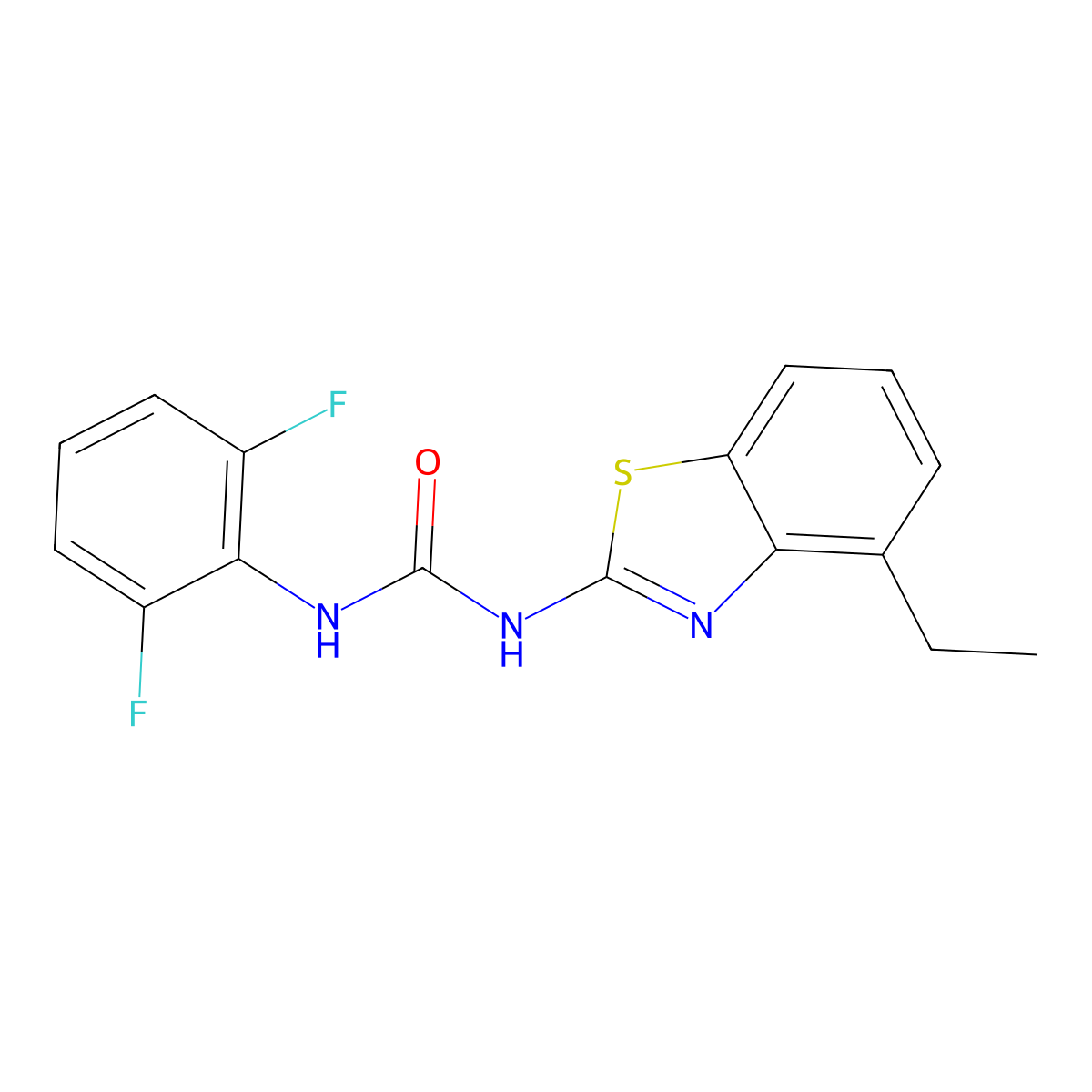 1-(2,6-Difluorophenyl)-3-(4-ethylbenzo[d]thiazol-2-yl)urea molecular structure, CAS 1334376-16-7