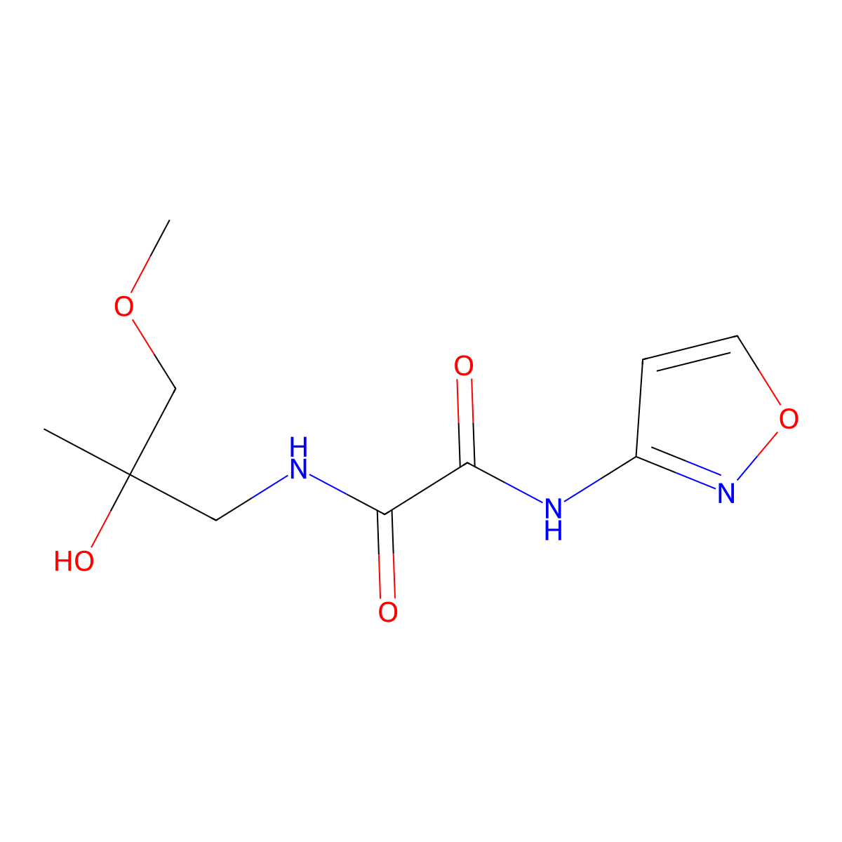 N1-(2-hydroxy-3-methoxy-2-methylpropyl)-N2-(isoxazol-3-yl)oxalamide molecular structure, CAS 1334376-24-7
