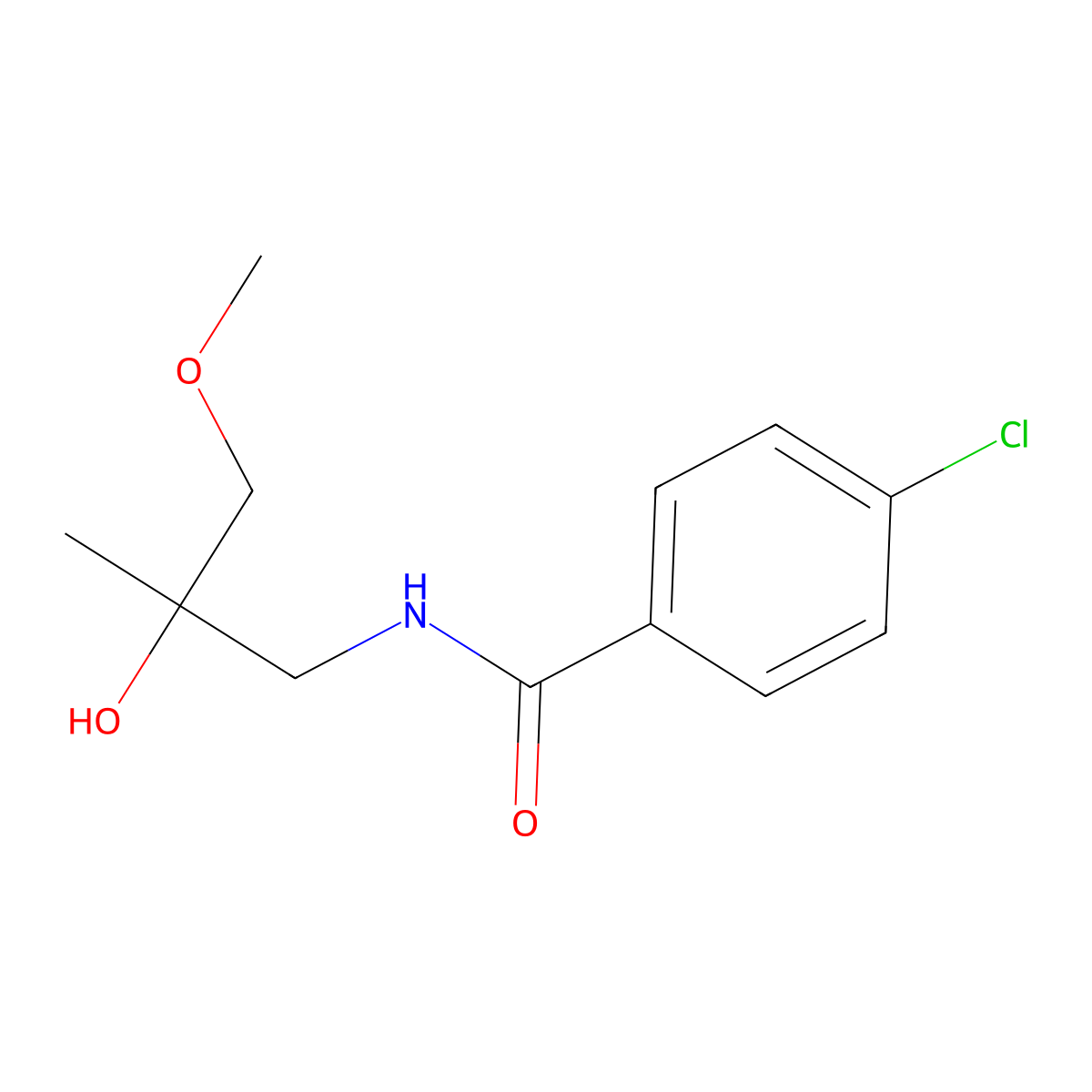 4-chloro-N-(2-hydroxy-3-methoxy-2-methylpropyl)benzamide molecular structure, CAS 1334376-51-0