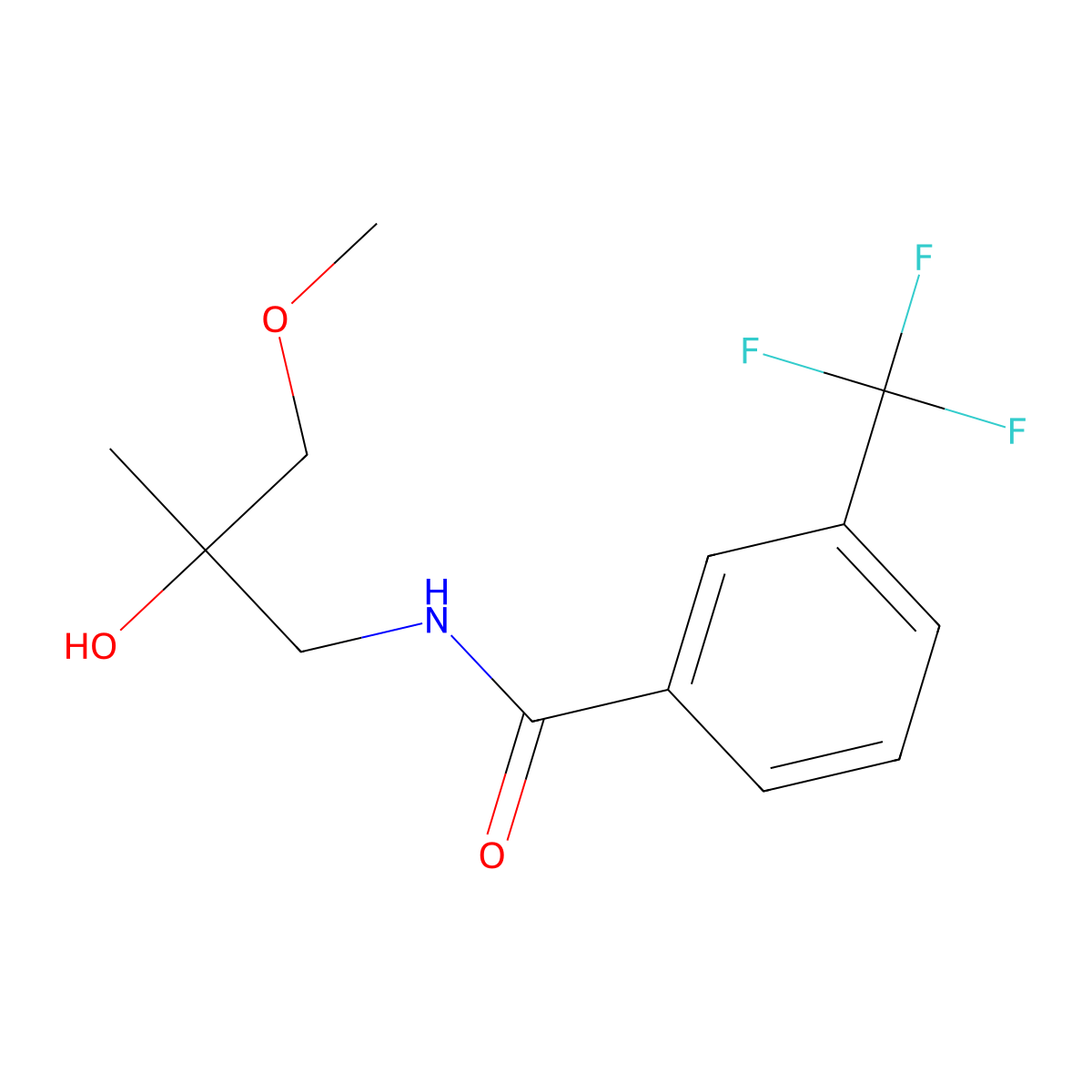 N-(2-hydroxy-3-methoxy-2-methylpropyl)-3-(trifluoromethyl)benzamide molecular structure, CAS 1334376-52-1