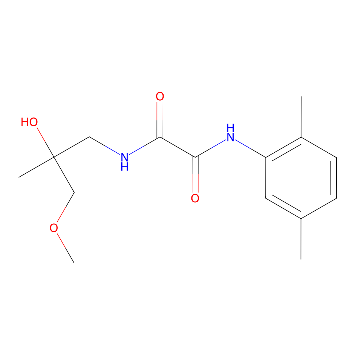 N'-(2,5-dimethylphenyl)-N-(2-hydroxy-3-methoxy-2-methylpropyl)ethanediamide molecular structure, CAS 1334376-53-2