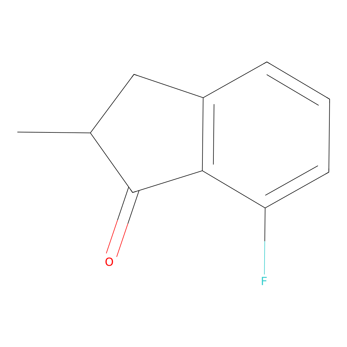 7-Fluoro-2-methyl-2,3-dihydro-1H-inden-1-one molecular structure, CAS 1334376-69-0