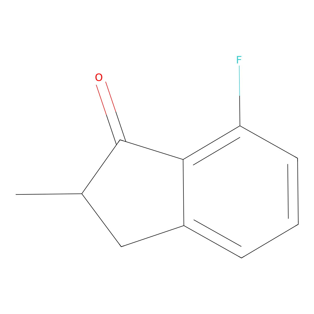 7-Fluoro-2-methyl-2,3-dihydro-1H-inden-1-one molecular structure, CAS 1334376-69-0