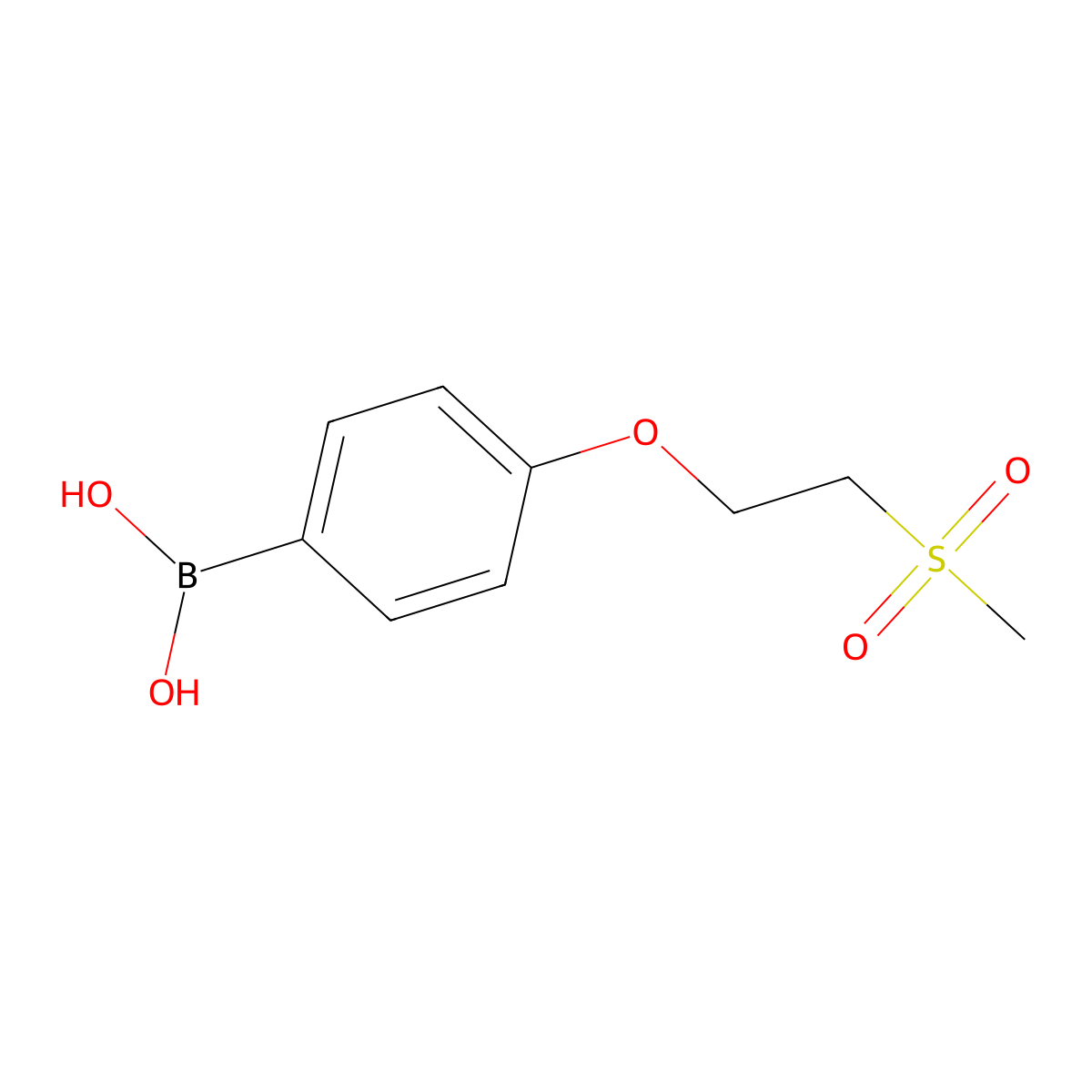 4-[2-(Methylsulfonyl)ethoxy]phenylboronic Acid molecular structure, CAS 1334398-47-8
