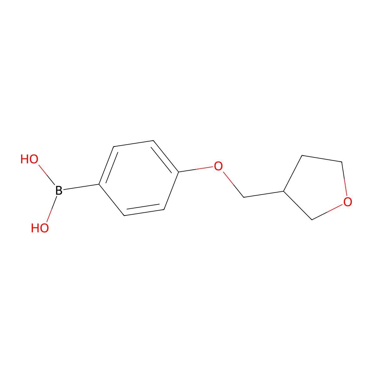 [4-(Oxolan-3-ylmethoxy)phenyl]boronic acid molecular structure, CAS 1334399-57-3