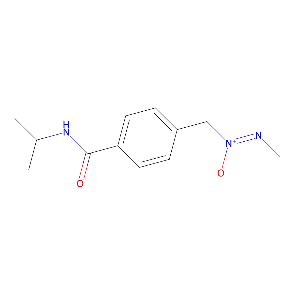 N-Isopropyl-p-methylazoxymethylbenzamide molecular structure, CAS 13344-51-9