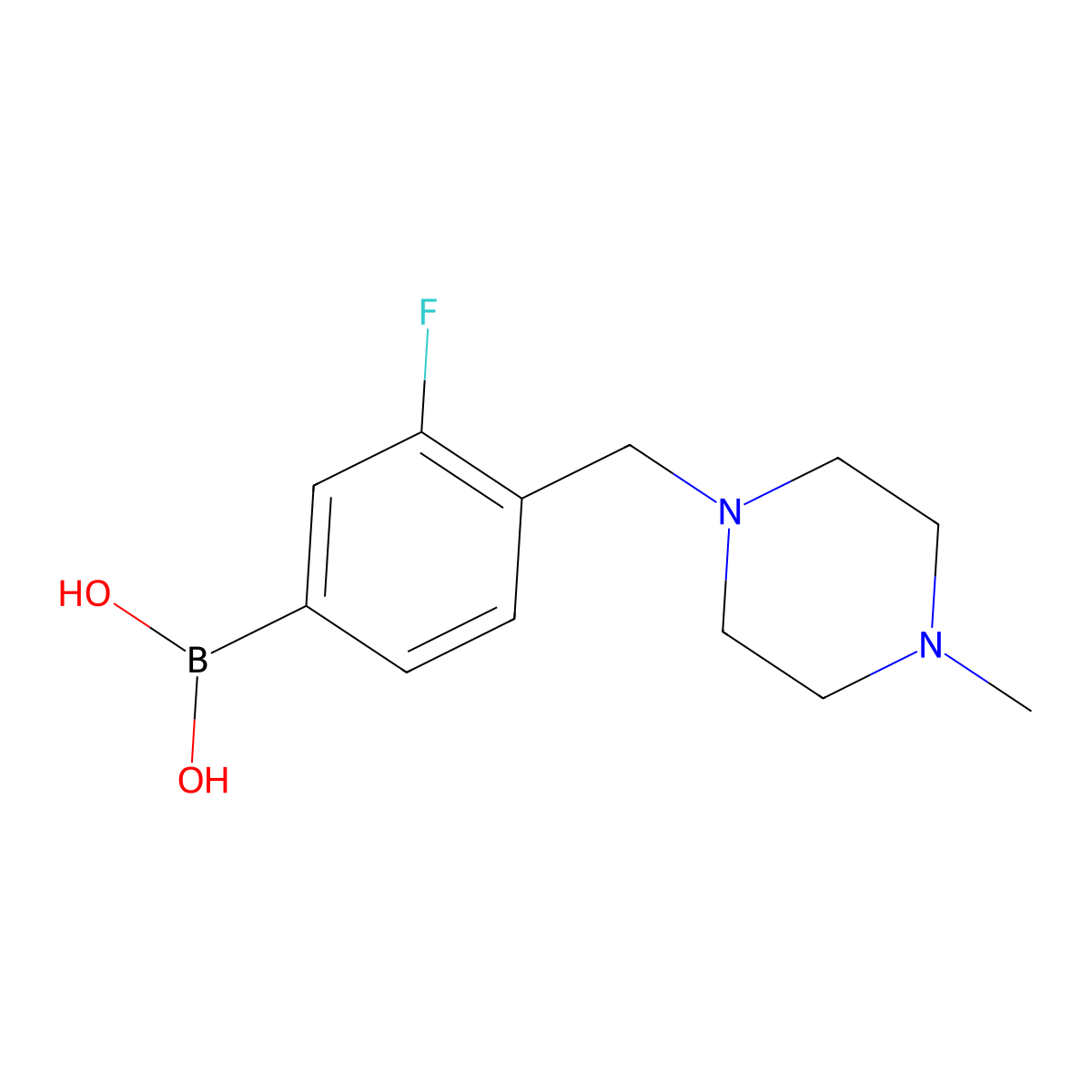 3-Fluoro-4-((4-methylpiperazin-1-yl)methyl)phenylboronic acid molecular structure, CAS 1334401-01-2