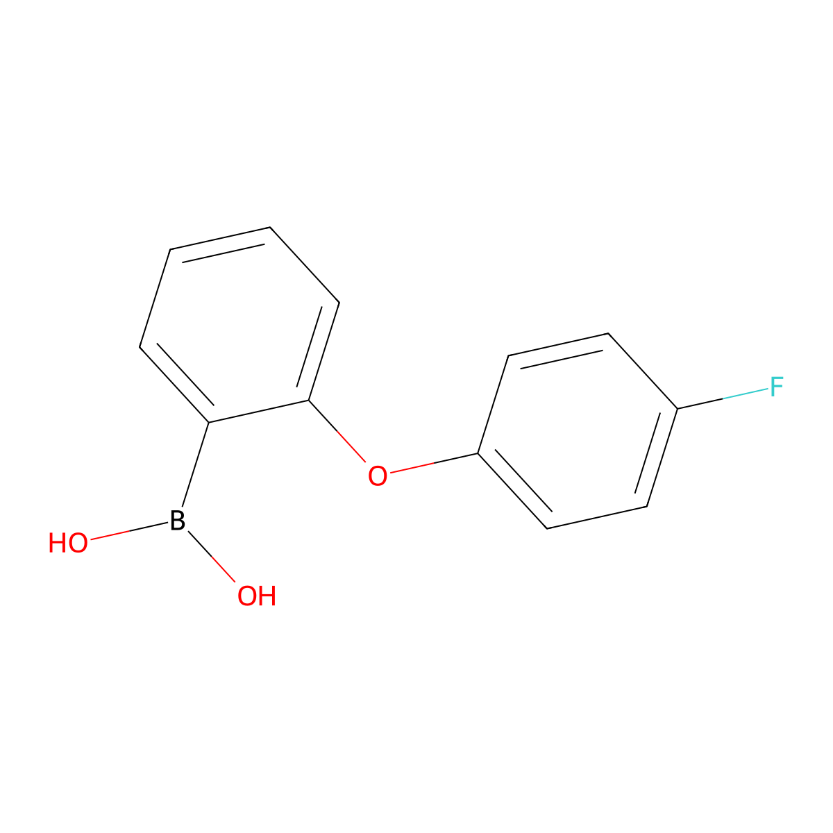 2-(4-Fluorophenoxy)phenylboronic acid molecular structure, CAS 1334402-78-6