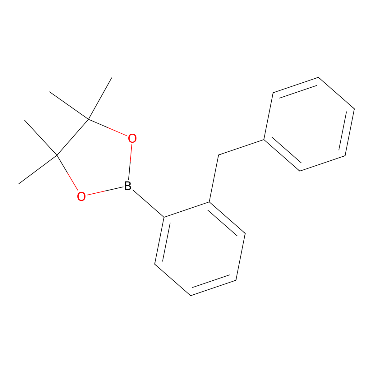 2-(2-Benzylphenyl)-4,4,5,5-tetramethyl-1,3,2-dioxaborolane molecular structure, CAS 1334402-96-8