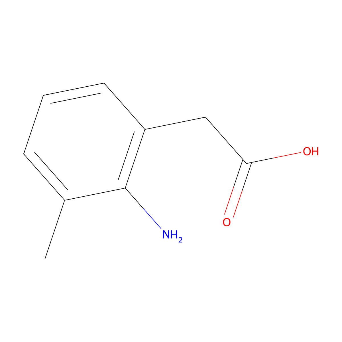 2-(2-Amino-3-methylphenyl)acetic acid molecular structure, CAS 1334405-57-0