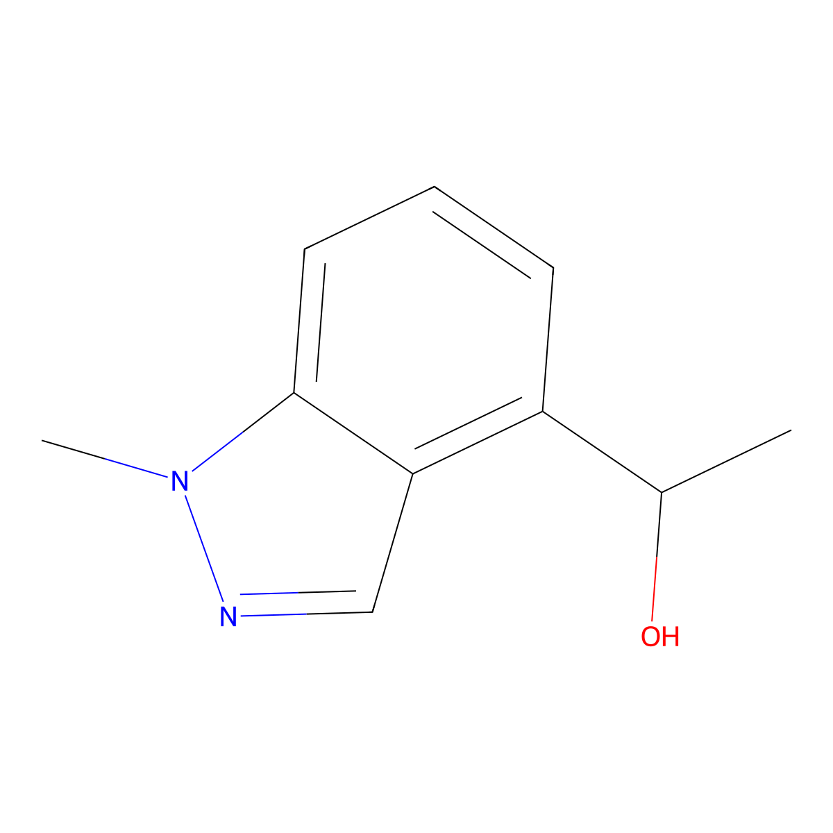 1-(1-Methyl-1H-indazol-4-yl)ethanol molecular structure, CAS 1334405-61-6