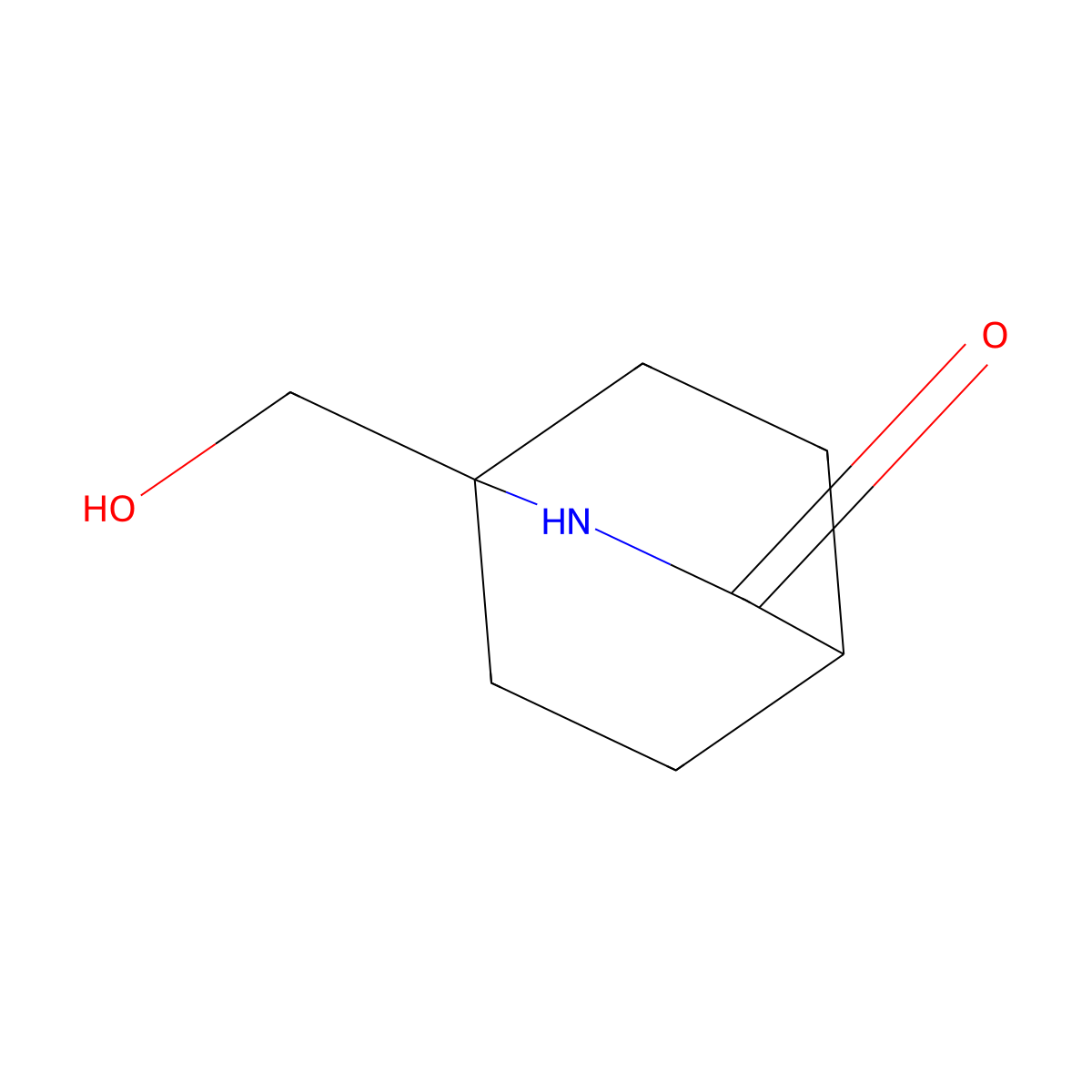 1-(Hydroxymethyl)-2-azabicyclo[2.2.2]octan-3-one molecular structure, CAS 1334412-35-9