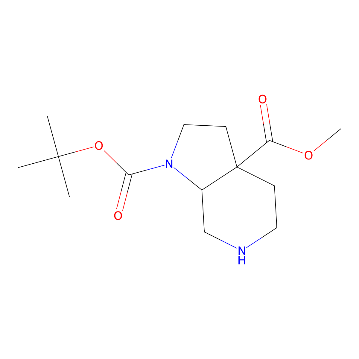 Methyl 7-boc-4,7-Diazabicyclo[4,3,0]nonane-1-carboxylate molecular structure, CAS 1334412-70-2