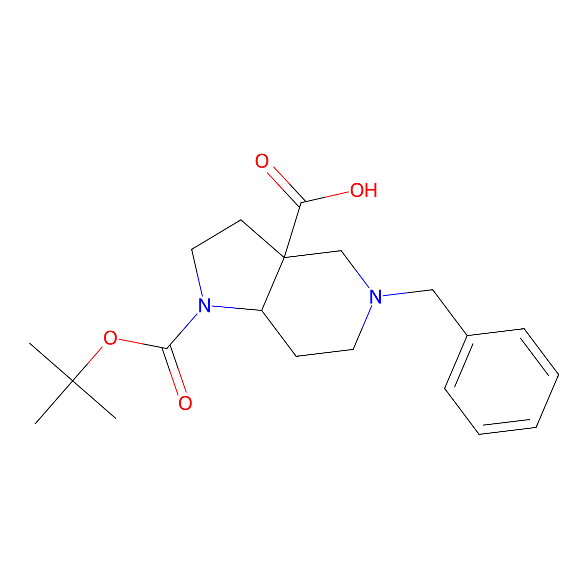 tert-BUTYL 3-BENZYL-3,7-DIAZABICYCLO[4,3,0]NONANE-7-DICARBOXYLATE molecular structure, CAS 1334414-49-1