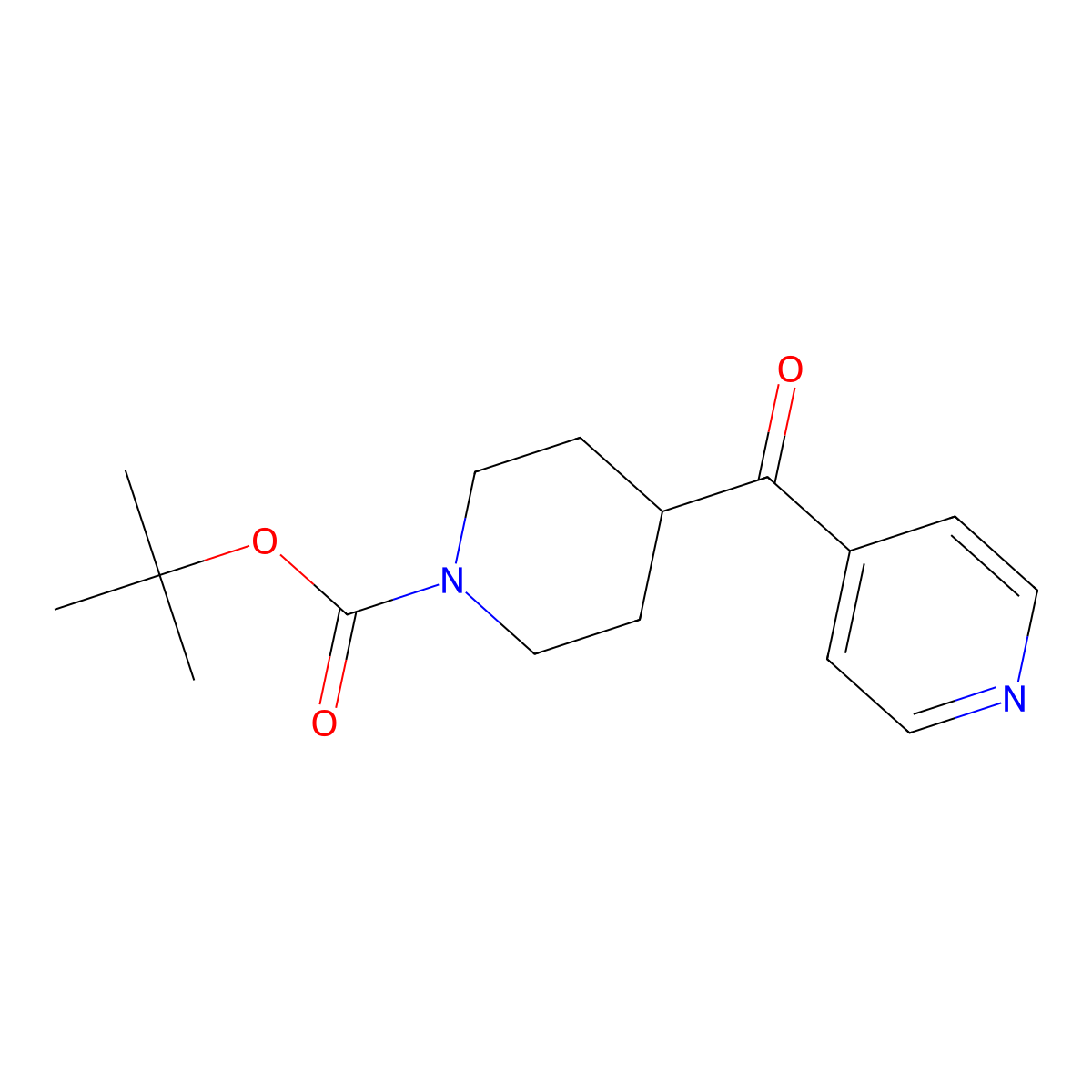 tert-Butyl 4-[(pyridin-4-yl)carbonyl]piperidine-1-carboxylate molecular structure, CAS 1334415-27-8
