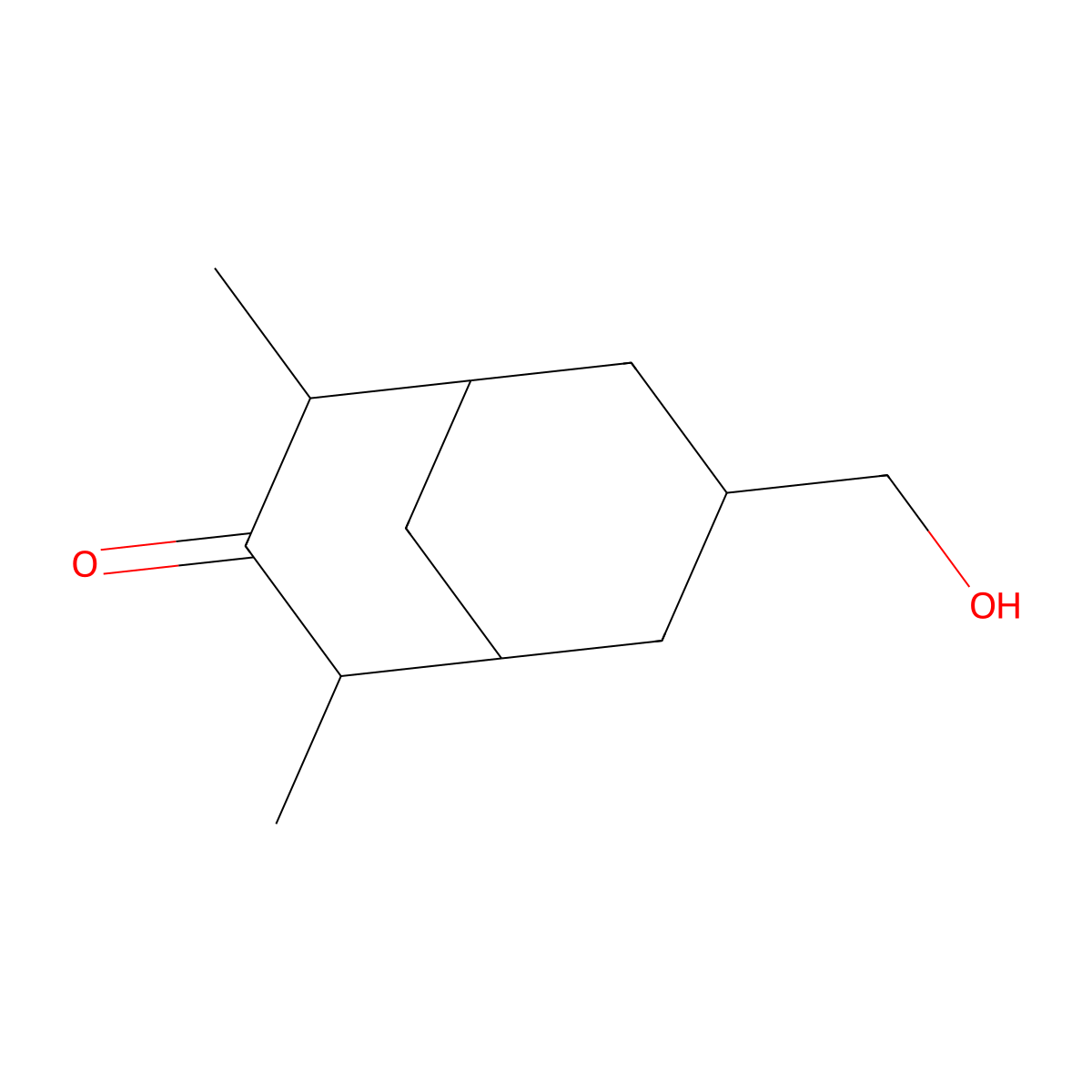 7-(Hydroxymethyl)-2,4-dimethylbicyclo[3.3.1]nonan-3-one molecular structure, CAS 1334415-40-5