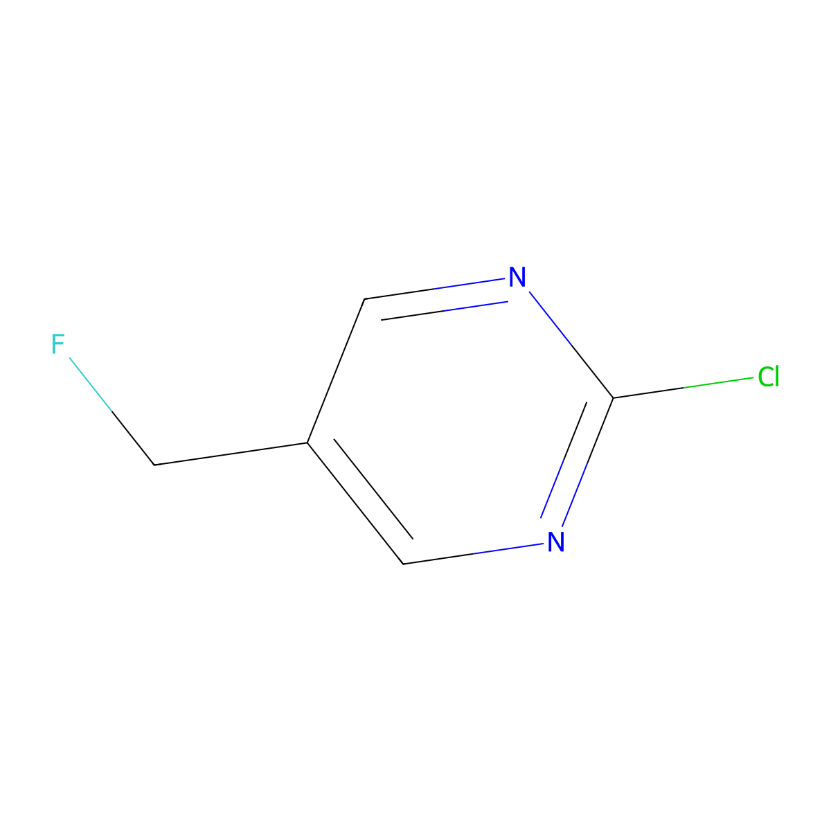 2-Chloro-5-(fluoromethyl)pyrimidine molecular structure, CAS 1334418-81-3