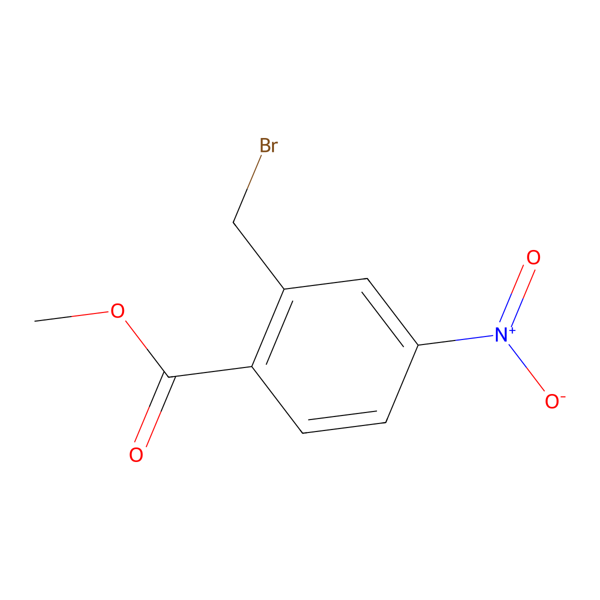 Methyl 2-(bromomethyl)-4-nitrobenzoate molecular structure, CAS 133446-99-8