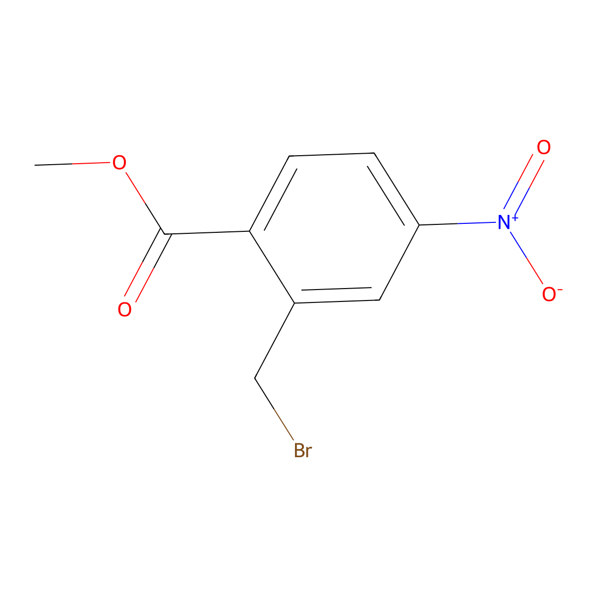 Methyl 2-(bromomethyl)-4-nitrobenzoate molecular structure, CAS 133446-99-8