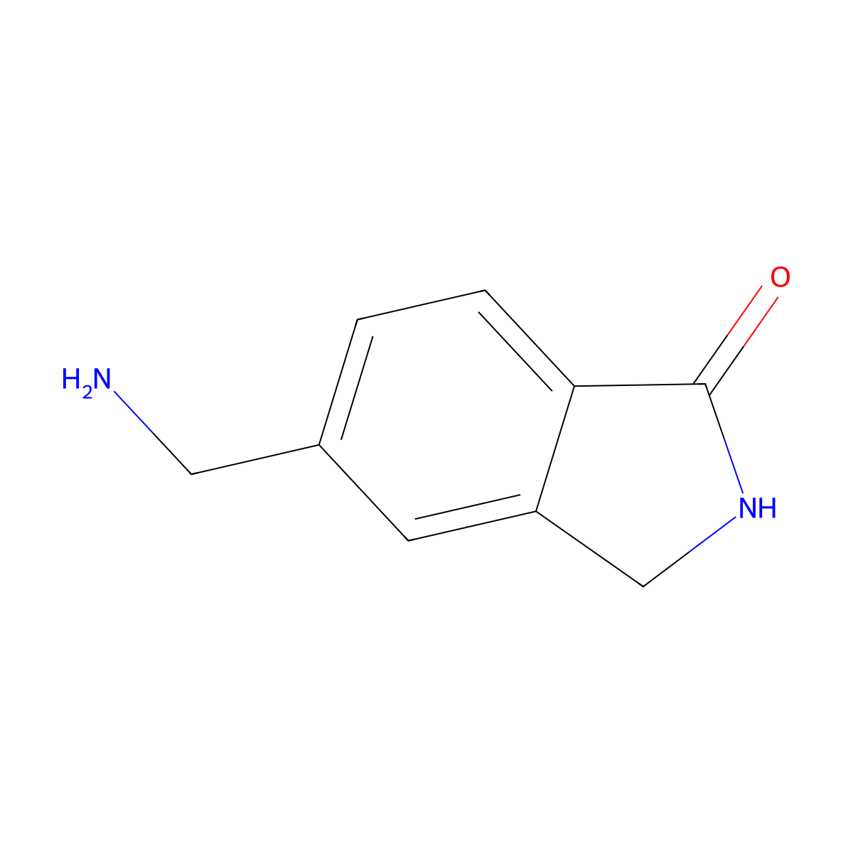 5-(Aminomethyl)isoindolin-1-one molecular structure, CAS 1334479-23-0