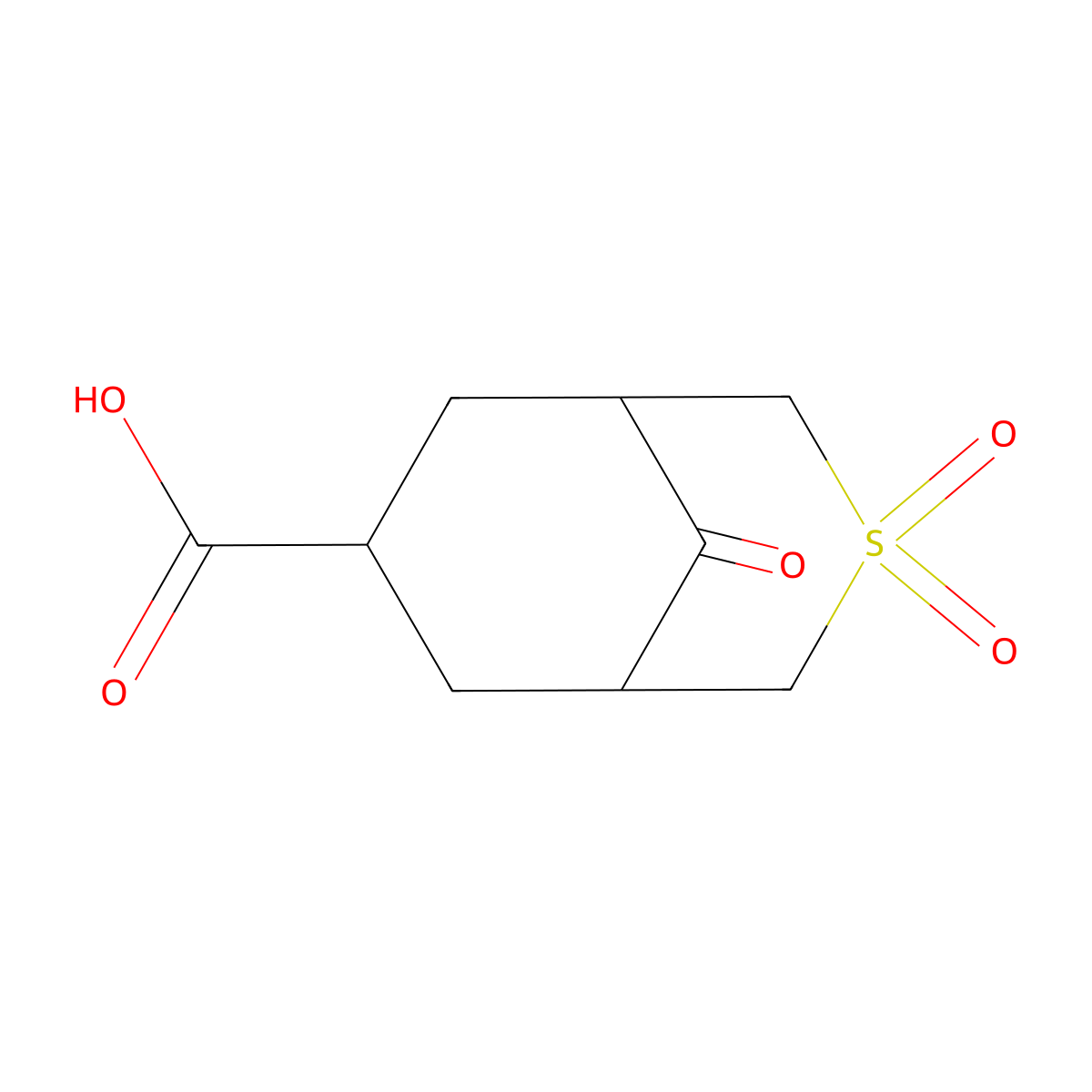 3,3,9-Trioxo-3lambda6-thiabicyclo[3.3.1]nonane-7-carboxylic acid molecular structure, CAS 1334484-70-6