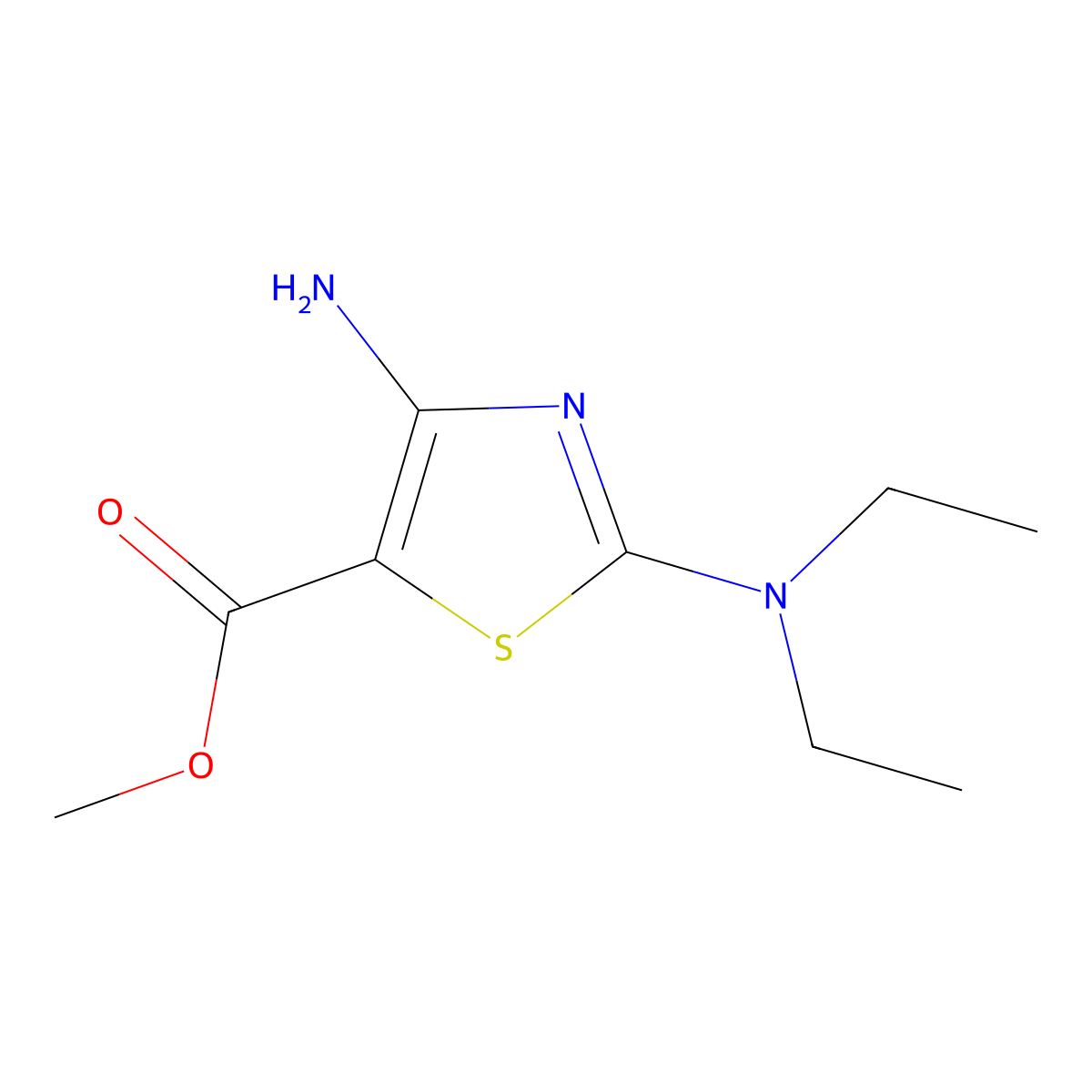 Methyl 4-amino-2-(diethylamino)thiazole-5-carboxylate molecular structure, CAS 1334485-59-4