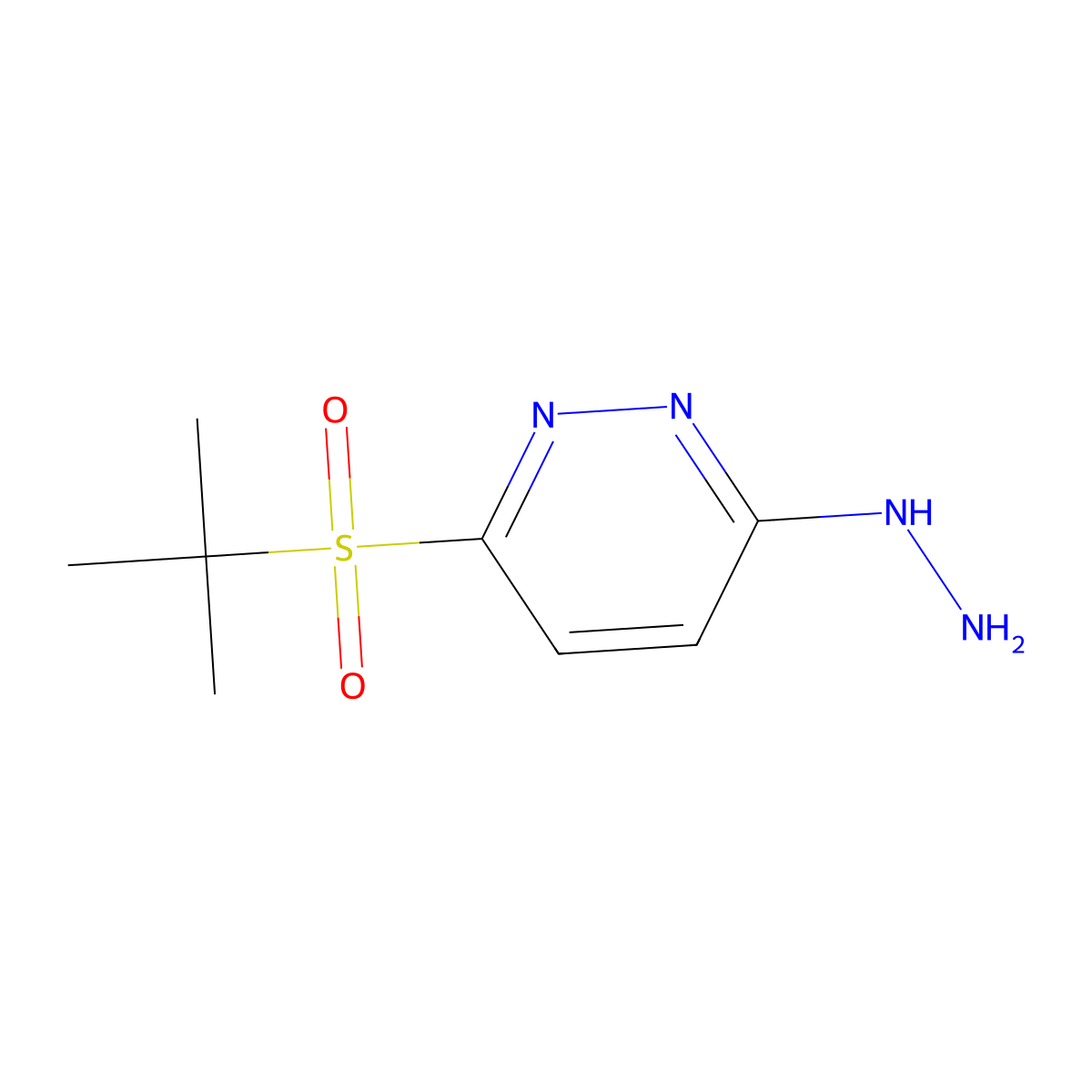 3-(Tert-butylsulfonyl)-6-hydrazinopyridazine molecular structure, CAS 1334485-88-9