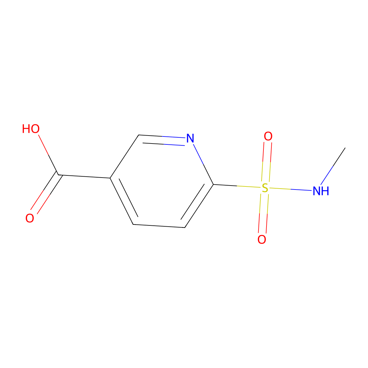 6-(Methylsulfamoyl)pyridine-3-carboxylic acid molecular structure, CAS 1334486-38-2