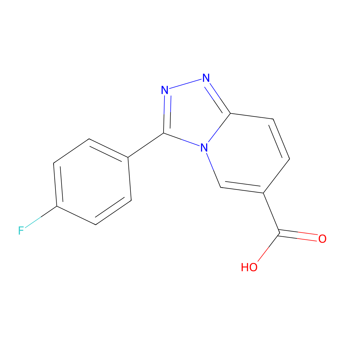 3-(4-Fluorophenyl)-[1,2,4]triazolo[4,3-a]pyridine-6-carboxylic acid molecular structure, CAS 1334487-94-3