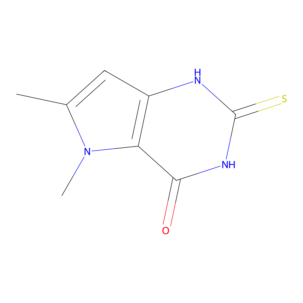 5,6-Dimethyl-2-thioxo-1,2,3,5-tetrahydro-pyrrolo[3,2-d]pyrimidin-4-one molecular structure, CAS 1334489-41-6