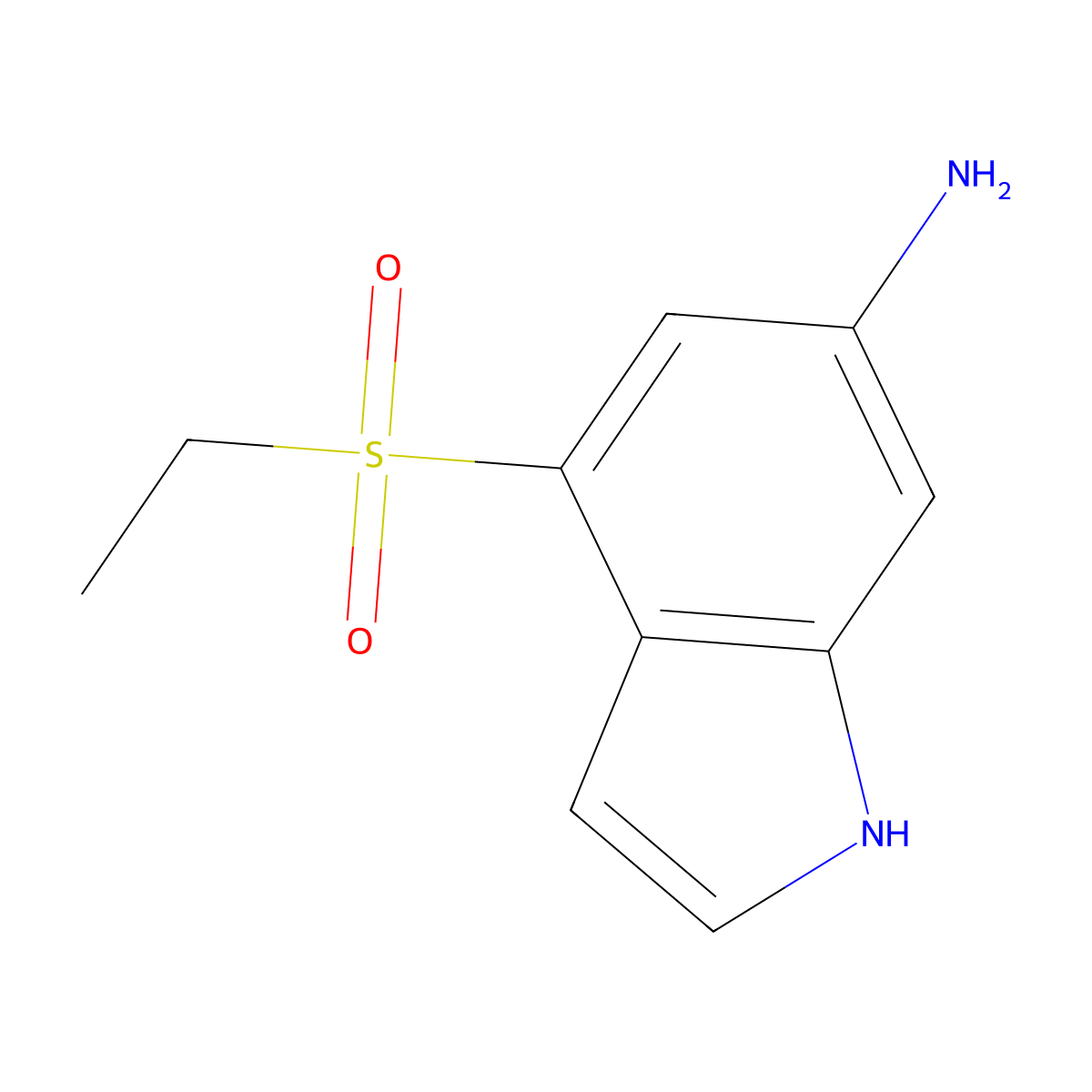 1h-Indol-6-amine,4-(ethylsulfonyl)- molecular structure, CAS 1334489-42-7