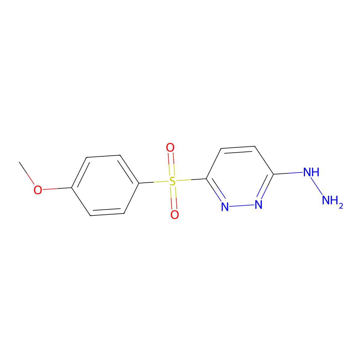 [6-(4-Methoxy-benzenesulfonyl)-pyridazin-3-yl]-hydrazine molecular structure, CAS 1334489-70-1