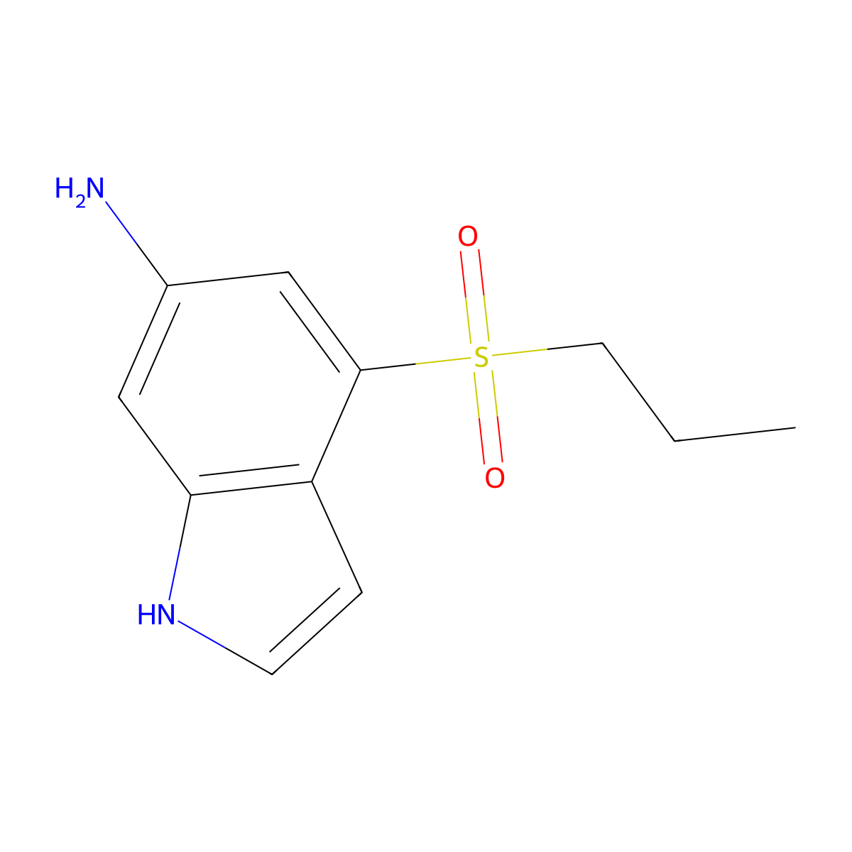 1h-Indol-6-amine,4-(propylsulfonyl)- molecular structure, CAS 1334489-79-0