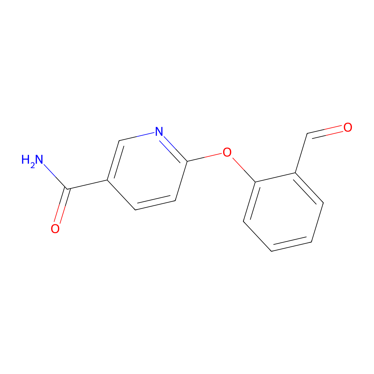 6-(2-Formylphenoxy)pyridine-3-carboxamide molecular structure, CAS 1334489-85-8