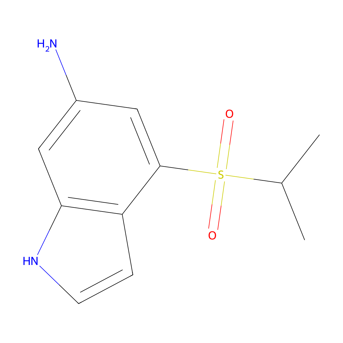1h-Indol-6-amine,4-[(1-methylethyl)sulfonyl]- molecular structure, CAS 1334490-77-5