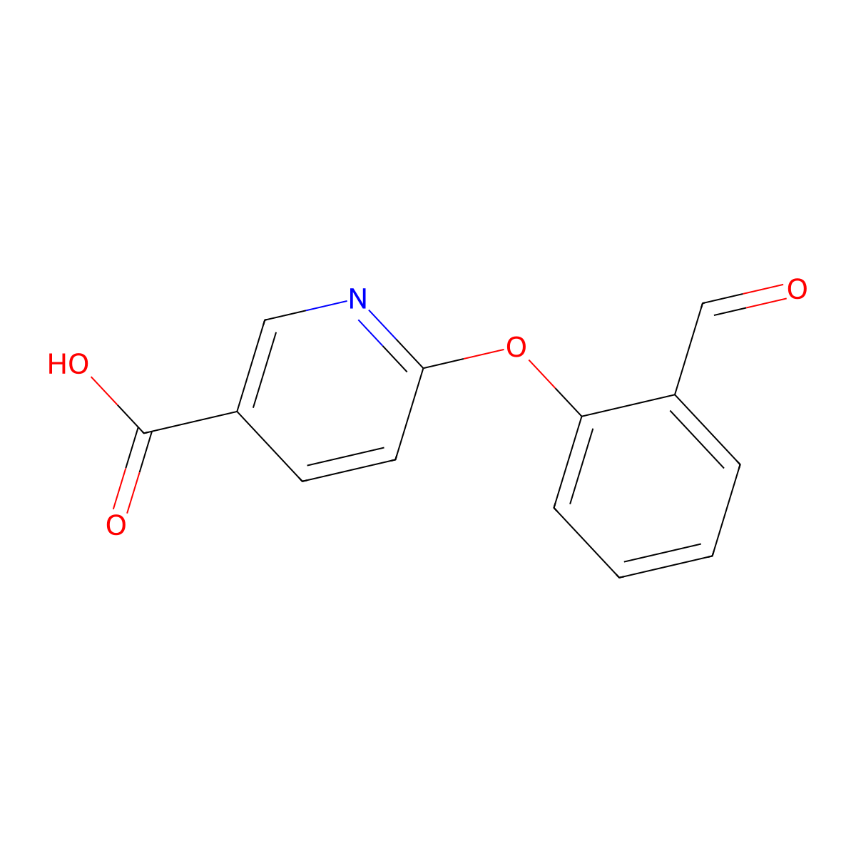 6-(2-Formylphenoxy)nicotinic acid molecular structure, CAS 1334490-91-3
