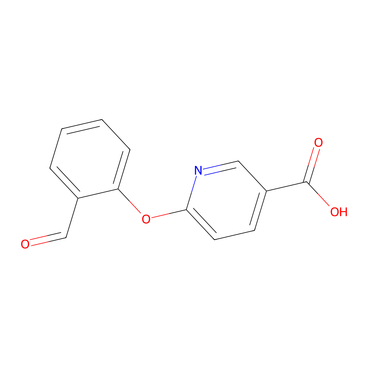 6-(2-Formylphenoxy)nicotinic acid molecular structure, CAS 1334490-91-3