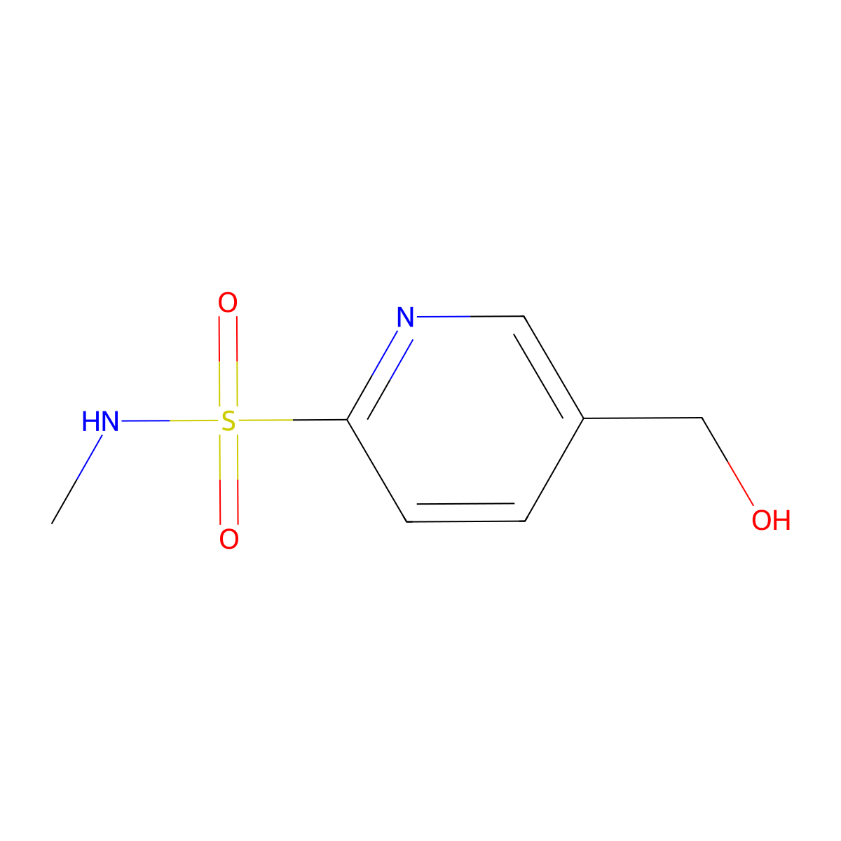 5-(hydroxymethyl)-N-methylpyridine-2-sulfonamide molecular structure, CAS 1334490-99-1