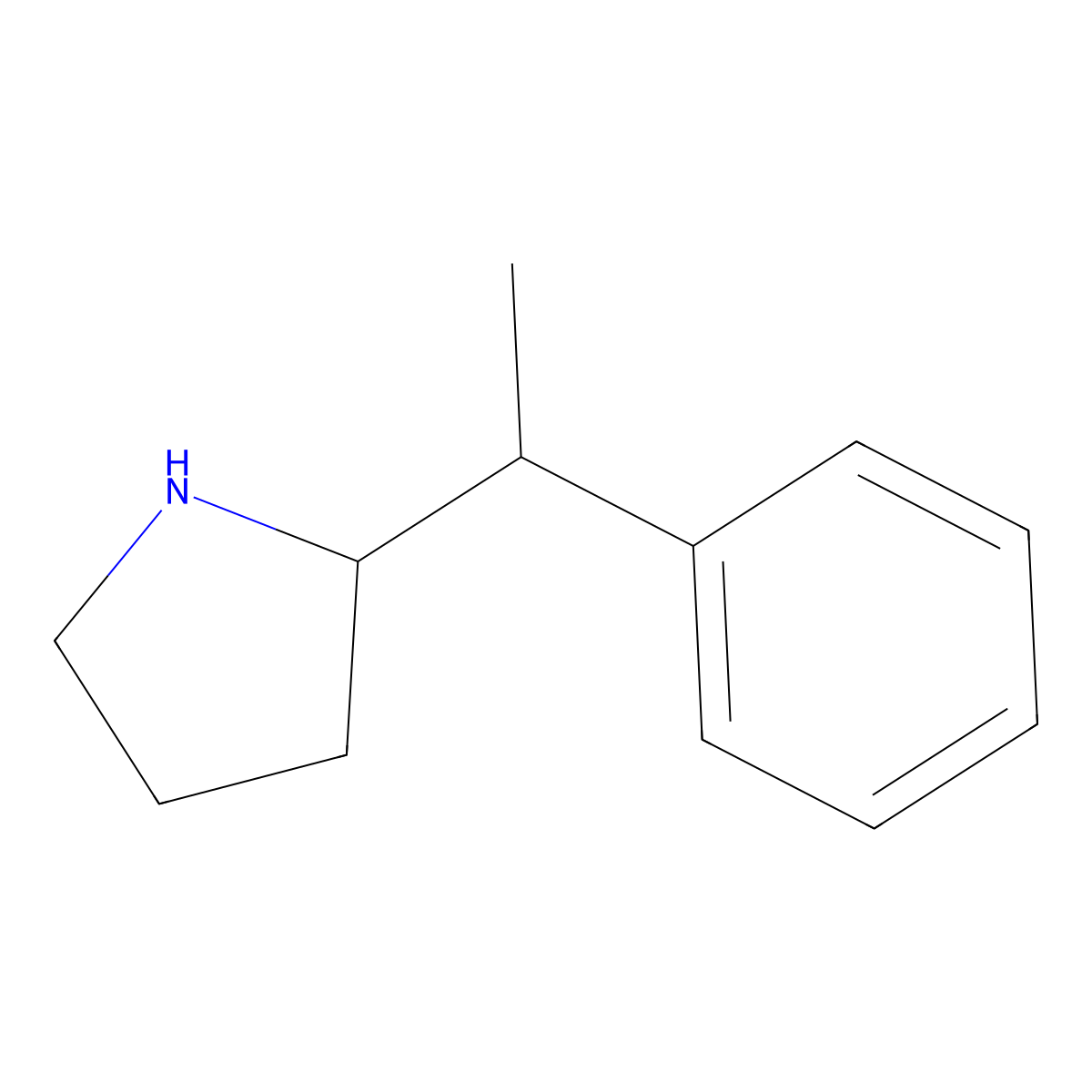 2-(1-Phenyl-ethyl)-pyrrolidine molecular structure, CAS 1334492-35-1