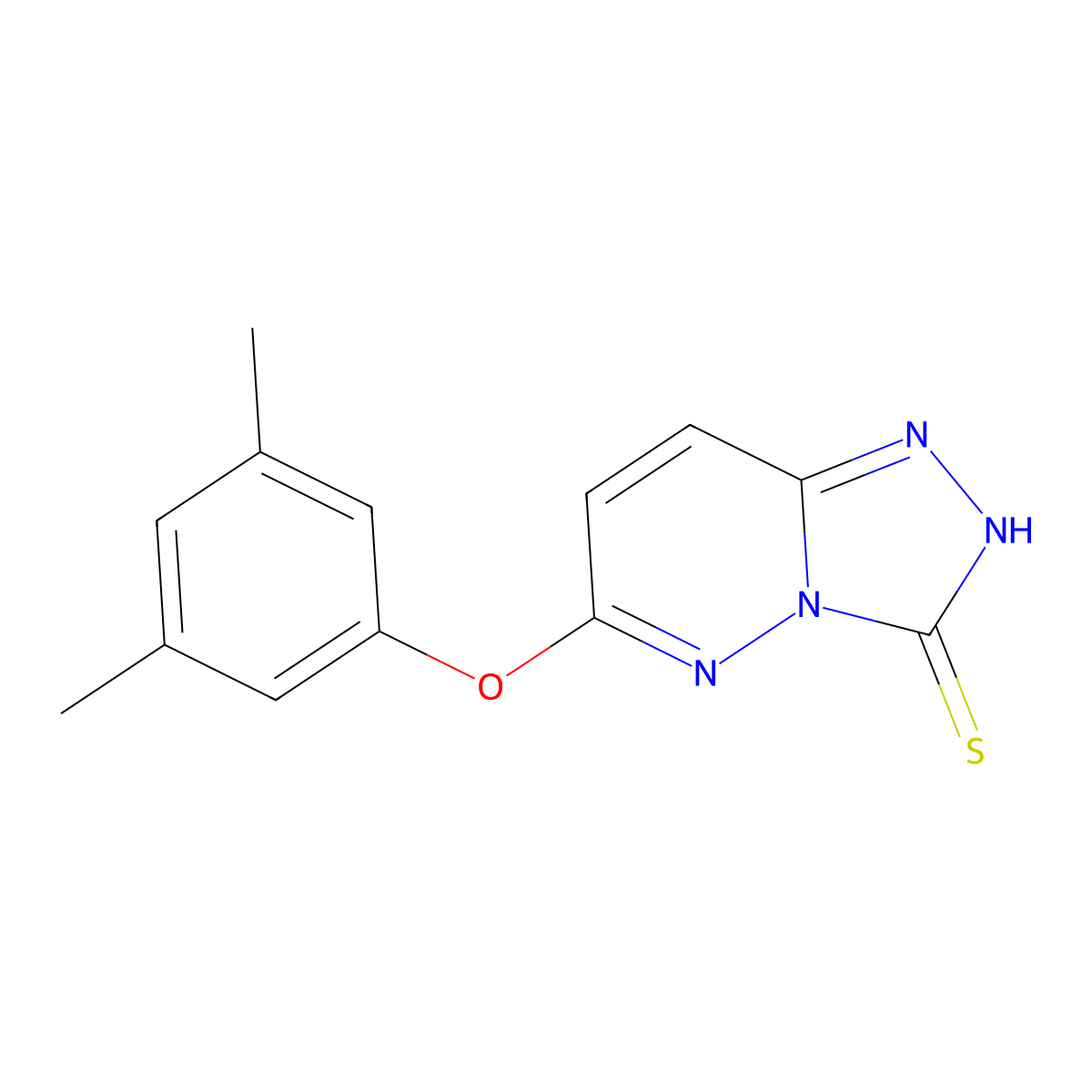 6-(3,5-dimethylphenoxy)[1,2,4]triazolo[4,3-b]pyridazine-3(2H)-thione molecular structure, CAS 1334492-37-3