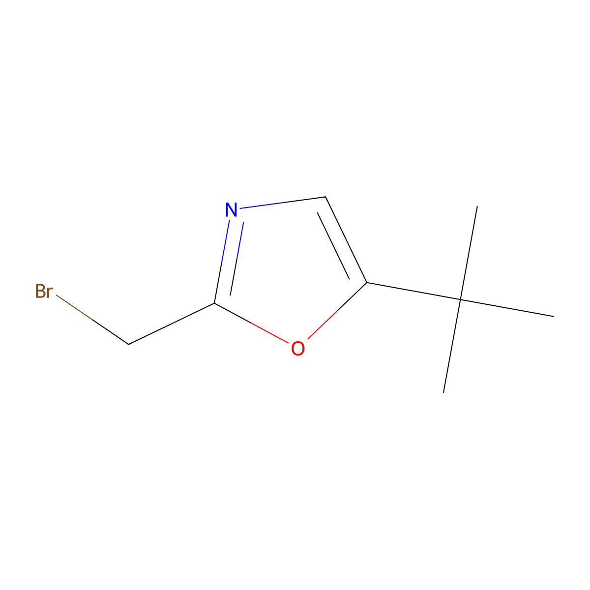 2-(Bromomethyl)-5-tert-butyl-1,3-oxazole molecular structure, CAS 1334492-54-4