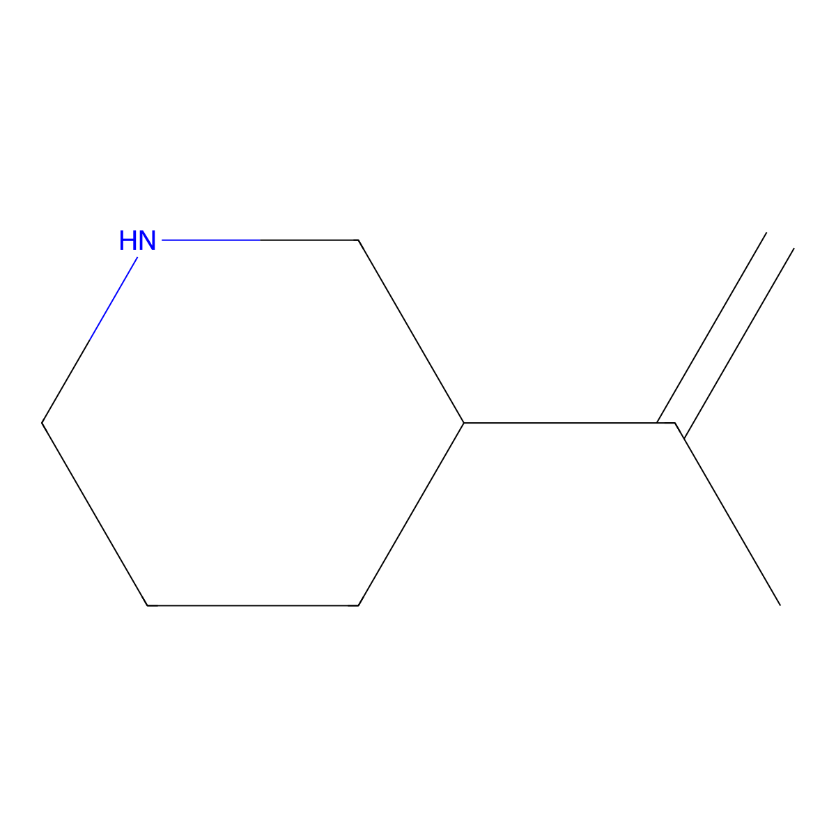 3-(Prop-1-en-2-yl)piperidine molecular structure, CAS 1334492-74-8