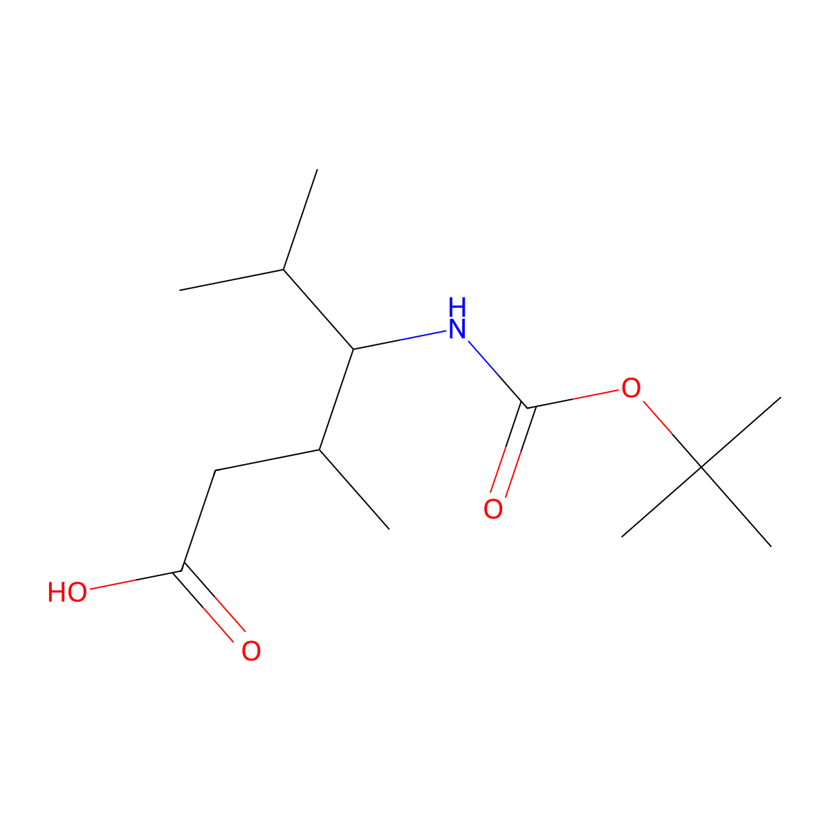 4-((Tert-butoxycarbonyl)amino)-3,5-dimethylhexanoic acid molecular structure, CAS 1334493-01-4